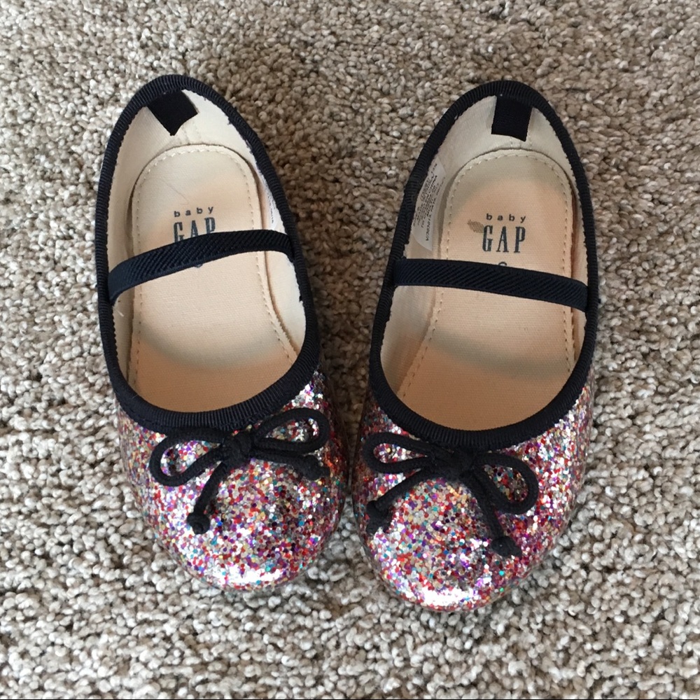 Gap sparkle ballet flats toddler size 6